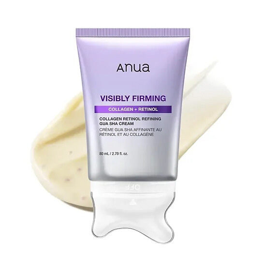 Anti-age крем-гуаша с ретинолом для упругости кожи Anua Collagen Retinol Refining Gua Sha Cream
